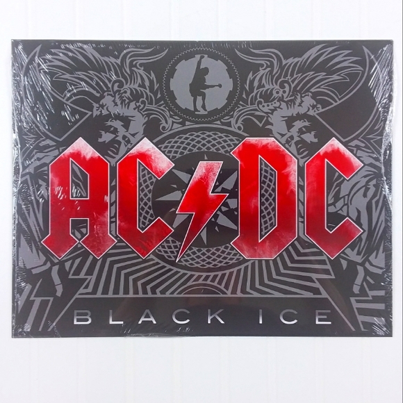 AC/DC Black Ice Tin Metal Sign Music Band Concert Heavy Rock N Roll Décor Gift - Picture 1 of 5